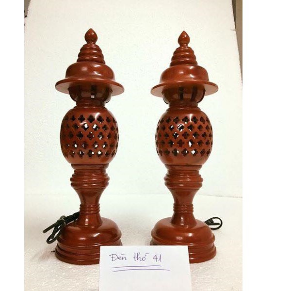 Đèn thờ gỗ cao 41 cm